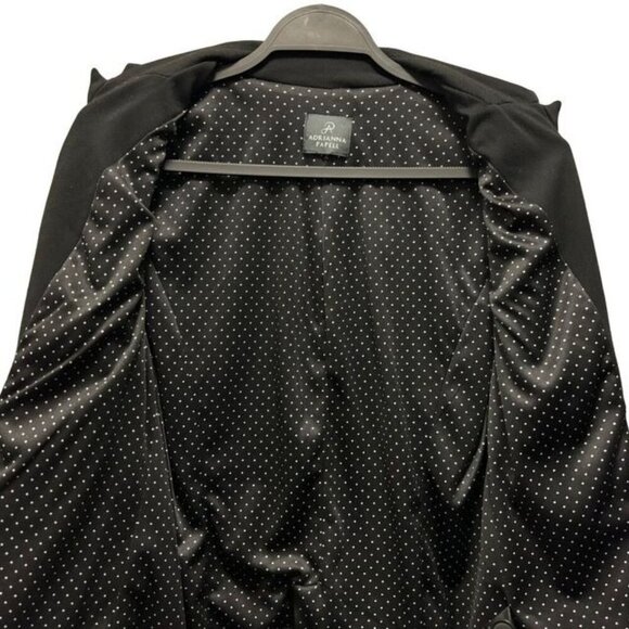Adrianna Papell Womens Black Blazer Jacket Polka Dot Lining  Size Medium - Picture 3 of 7